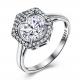Luxury Jewelry Wedding Ring Couples S925 Silver Eight Heart Eight Arrows Zircon Diamond Ring