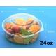 22oz Plastic Food Packing Box PET Hinged Disposable Salad Containers