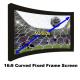 Durable 92Inch Fixed Frame Projection Screen With 80mm Black Velevt Aluminum Cinema Fabric