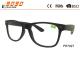 Unisex fashionable plastic reading glasses , made of plastic ,suitable for men and women