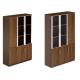 modern office high quality 3 door glass document cabinet furniture