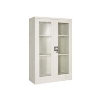 KD Structure Office Furniture Glass Door Filing Cabinet With Adjustable Shelf