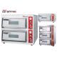 Restaurant Double Layer Pizza Deck Oven Stainless Steel With Timer