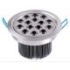 15W AC 85V~265V Bridgelux / Edsion / SCC Dimmable Pure White Led Recessed