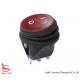 Easy Installation Round Waterproof Power Switch, φ 20mm, with Red Light, >10,000 life cycles.