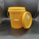 18L Industrial Lubricant Bucket With Nozzle Yellow Stackable 20lt Plastic Bucket