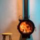 Diameter 600mm 800mm Wood Burning Fire Pits Sphere Oval Hanging Fireplace rustproof