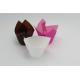 hot pink /dark brown/pure white cake tulip cup