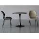 Wear-Resistant Stitching PU Dining Chairs Iron Legs Metal Base