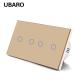 4 Gang Touch Light Switch White Black Grey Gold Smart Wall Switch