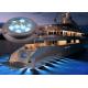 27 W Blue Underwater Boat Lights / Remote Control Marine Spotlight