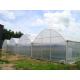 Rainfall 140mm/H Large Green Houses , Dome Style Greenhouse Snow Load 0.45KN/㎡