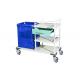 Linen Three Shelves Medical Bio Waste Trolley easy handle