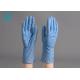 Non Slip Clean Room Blue Disposable Nitrile Gloves Dust Proof