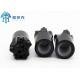 Black 36mm Forging Tapered Button Bit 7 Degree T38 Construction Works Use