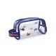 Promotional PVC Transparent Bag , Kids Pencil Case  With PP Webbing Stripe Handle