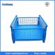 Industrial large metal storage stackable wire mesh containers