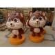 Brand Image Fiberglass Cartoon Characters Brown Fiberglass Squirrel Statue