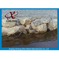 Durable Gabion Wire Mesh , Low Carbon Steel Wire Gabion Mesh Cages