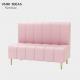 Cafe Banquette Commercial Booth Seating For Home Bar Pink Leather 120x65x85cm