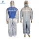 Gender-Neutral Microporous Laminated Disposable Coverall with SMS Back Panel and Hood