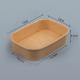 Kraft Square Paper Bowl With Flat Lid Biodegradable Fast Food Container