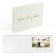 Custom MEMORIES GOLD FOIL Linen Video Book Wedding Linen Wedding Folder Booklet Mailer Postcard Video Album