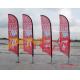 PVC Flex, Fishnet Beach Flag Polyester Printing Stand For Outdoor Advertising