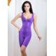 Fresh ! Pure Color Spandex Nylon Body Shaping Underwear with Sleeveless and High Waist Two-piece Set TZ18