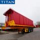 2/ 3 axles hydraulic container tipper dump chassis semi trailer