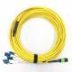 LSZH Material SM 3.0mm Breakout Fiber Optic Cable G657A2 8F Mpo To LC Connector
