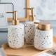 Luxury Ceramic Bathroom Set Soap Bottle For Shampoo Liquid Lotion