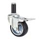 Stem Swivel 5'' ESD Anti Static Caster Wheels 120KG With Front Iron Brake