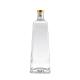 Super Flint Glass 750ml Square Shape Bottom Vodka Glass Bottles for Home Bar Design