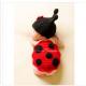 flower red black ladybug cartoon baby hat cap cotton handmade Baby Photography Props set