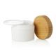 250ml PET Eco Friendly Refillable Cosmetic Frosted Plastic Jar with Bamboo Lid