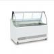 Trapezoidal Duck Neck Cabinet White Glass Display Cabinet Meat Cabinet