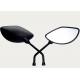 Black Cub Motorcycle Rear View Mirrors Willow Leave Shape Plastic Housing