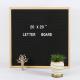 Black Felt Letter Board 10x10 Inches. Changeable Letter Boards Include 350 White