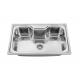 Hotel Apartment Drop In Stainless Steel Single Bowl Sink 800*500mm