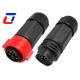 IP67 Waterproof 5 Pin Male Female Connector High Current Rated 30A With Push Lock