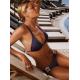 2018 Women Solid Sexy Swimming Suit Deep V Low Waist Bikini Set Coffee Color Comfortable Women Summer Bathing Suit Plus