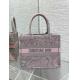 Small Christian Dior Booktote Pink And Gray Toile De Jouy Sauvage Embroidery