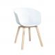 Nordic simple plastic leisure chair Hale dining chair creative wood foot coffee shop chair theme restaurant chair