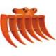 45 Degree Tilting Root Rake Bucket For Excavator , Mini Excavator Rake Loosen Soil