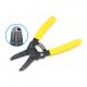 Industrial Grade Electric Wire Stripper Black Oxide 20-30 AWG 0.80-0.25 mm Yellow Handle