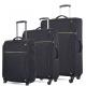 Lightweight 3 Pcs 50x30x77cm ODM Soft Trolley Luggage