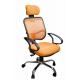 Orange Fabric Home Office Computer Chair Ergonomic Back Comfortable For Whole Day Work