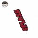 Red Splash Chenille Letter Patches , Custom Logo Patches Towel Twill Material