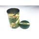Christmas Holiday Food Tin Box Cylinder Shaped With Diameter 9cm